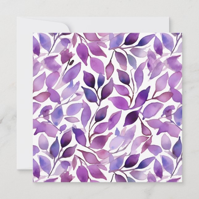 Purple Leaves Save The Date (Front)