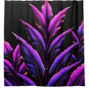Purple Leaves Shower Curtain