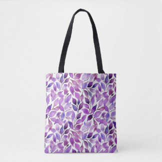 Purple Leaves Tote Bag