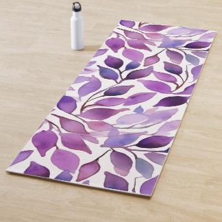 Purple Leaves Yoga Mat