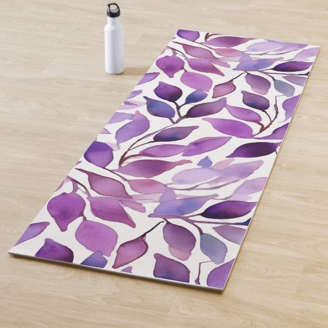 Purple Leaves Yoga Mat (In Situ)