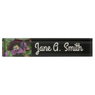Purple Lenten Rose Nameplate