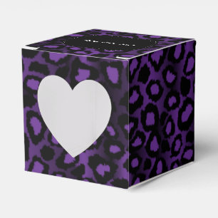 Purple Leopard Pattern Favour Box