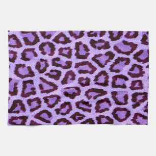Purple Leopard Pattern Tea Towel