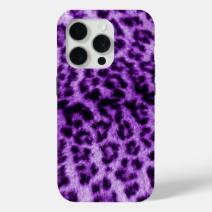 Purple Leopard Print iPhone 15 Pro Case