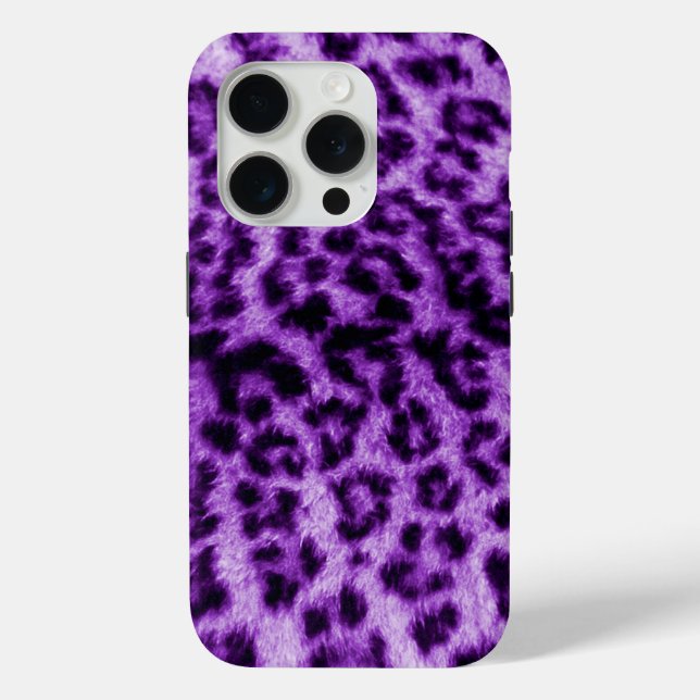 Purple Leopard Print Case-Mate iPhone Case (Back)