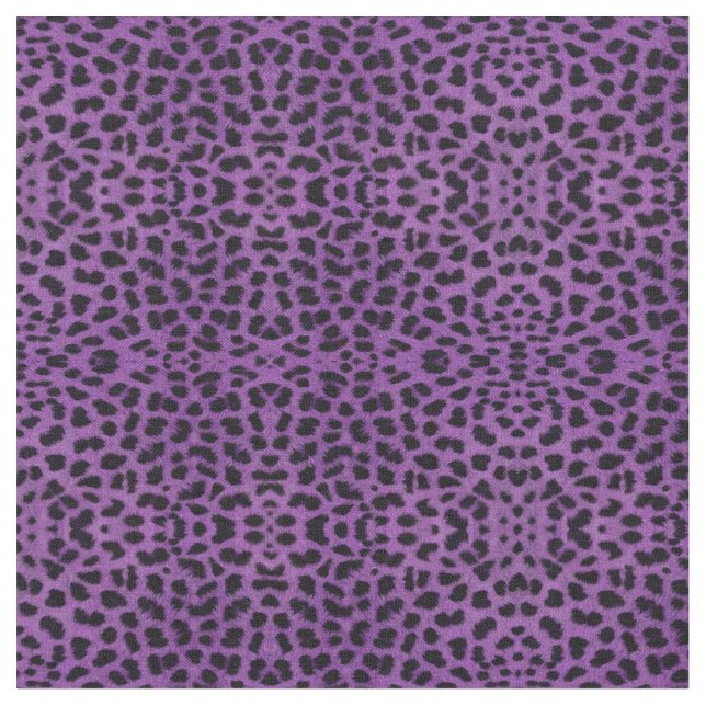 Purple Leopard Print Fabric (Close Up)