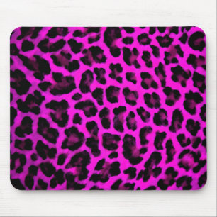 Purple Leopard Print Mouse Pad