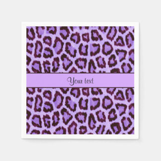 Purple Leopard Print Napkin