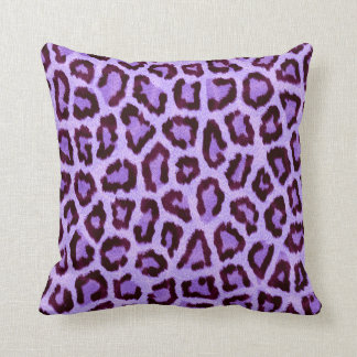 purple leopard print pattern - wild fun punk rock cushion