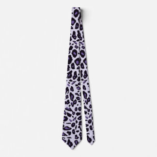 Purple leopard print tie