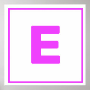Purple letter E  Poster