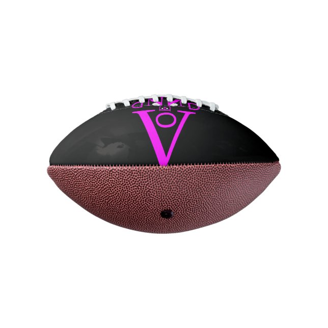 Purple Letter Face Mini Football (Rotated 270)