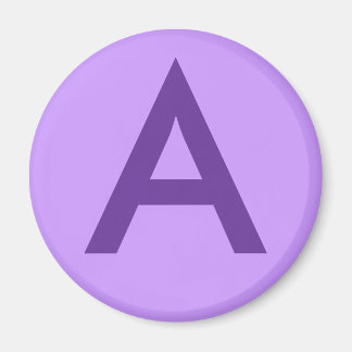 Purple Letter or Text on T shirts and Products Magnet