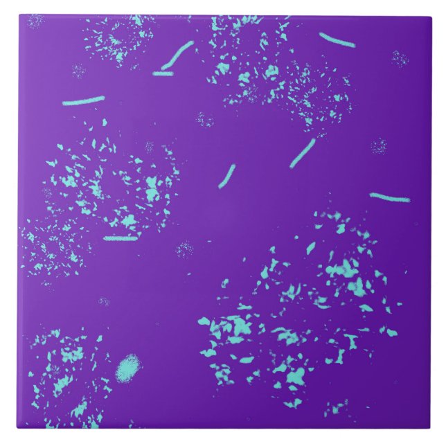 Purple Light Blue Doodles Tile (Front)