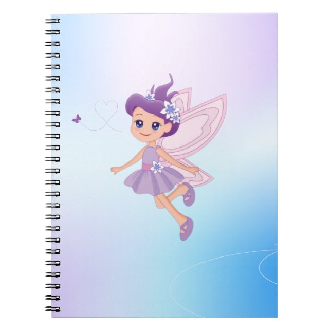 "Purple & Light Blue Notebook" Notebook (Front)