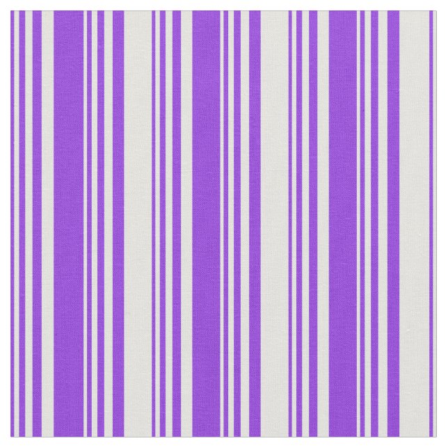 Purple & Light Cyan Coloured Lined/Striped Pattern Fabric (Close Up)