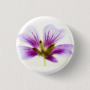 Purple Light Flower Tiles Stone Coaster 3 Cm Round Badge