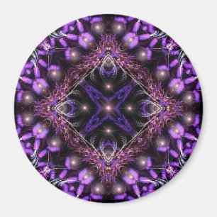 Purple Light Fractal Tapestry Magnet