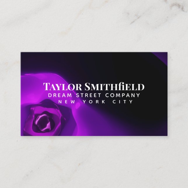 Purple Light Modern Business Card (Front)