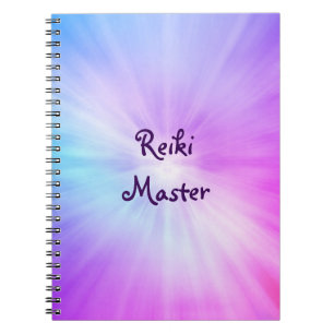 Purple light Reiki Master design Spiral Notebook