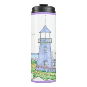 Purple Lighthouse; Thermal Tumbler
