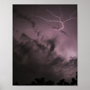 Purple Lightning Poster