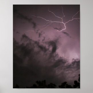 Purple Lightning Poster