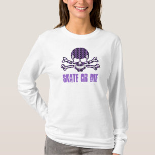 purple lightning skull and crossbones T-Shirt