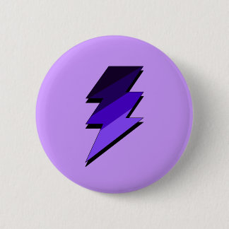 Purple Lightning Thunder Bolt 6 Cm Round Badge