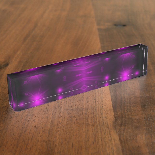 purple lights star nameplate (Side)