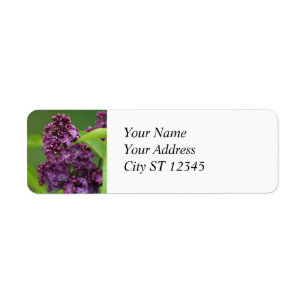 Purple Lilac Address Label
