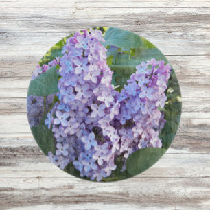 Purple Lilac Blooms Floral Cutting Board