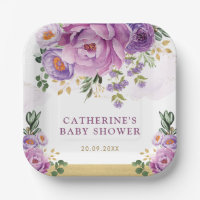 Purple Lilac Floral Garden Baby in Bloom Shower
