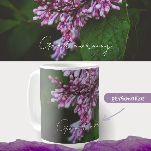 Purple lilac flowers after rain coffee mug