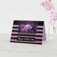 Purple Lilac Flowers and Stripes