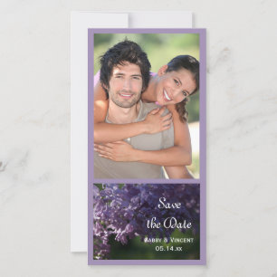 Purple Lilac Flowers Wedding Save the Date