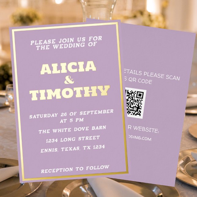 Purple Lilac Modern Gold Typography Violet Elegant (Creator Uploaded)