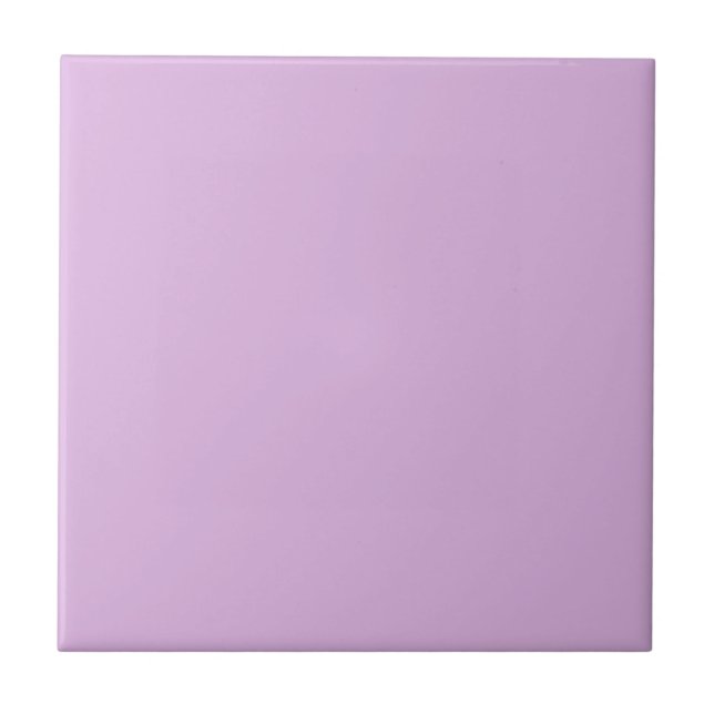 Purple Lilac Violet Solid Colour Elegant Minimalis Tile (Front)