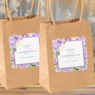 Purple Lilac Wedding Sticker