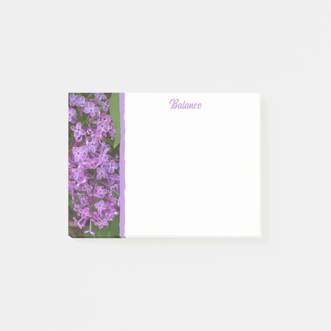 Purple Lilacs Balance Post-It Notes (Front)