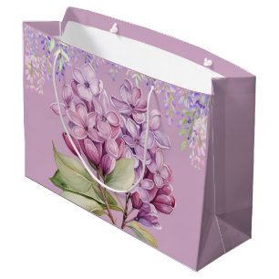Purple Lilacs Large Gift Bag
