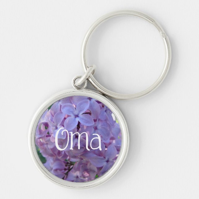 Purple Lilacs Oma Key Ring (Front)