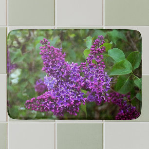 Purple Lilacs on a Spring Day Bath Mat