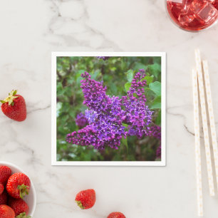 Purple Lilacs on a Spring Day Napkin