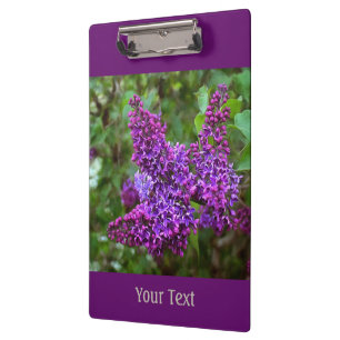 Purple Lilacs on a Spring Day Personalised Clipboard