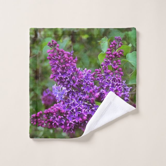 Purple Lilacs on a Spring Day Wash Cloth (Wash Cloth)