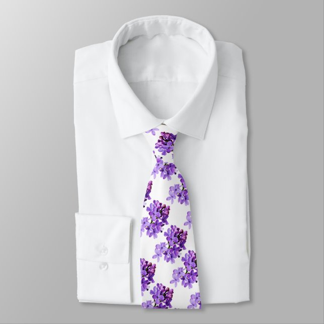 Purple Lilacs  Tie (Tied)