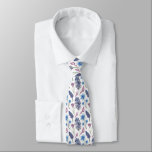 Purple Lilacs  Tie<br><div class="desc">A White Necktie With Purple Lilac Florals For Spring</div>