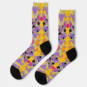 Purple Lilies Elegance Socks